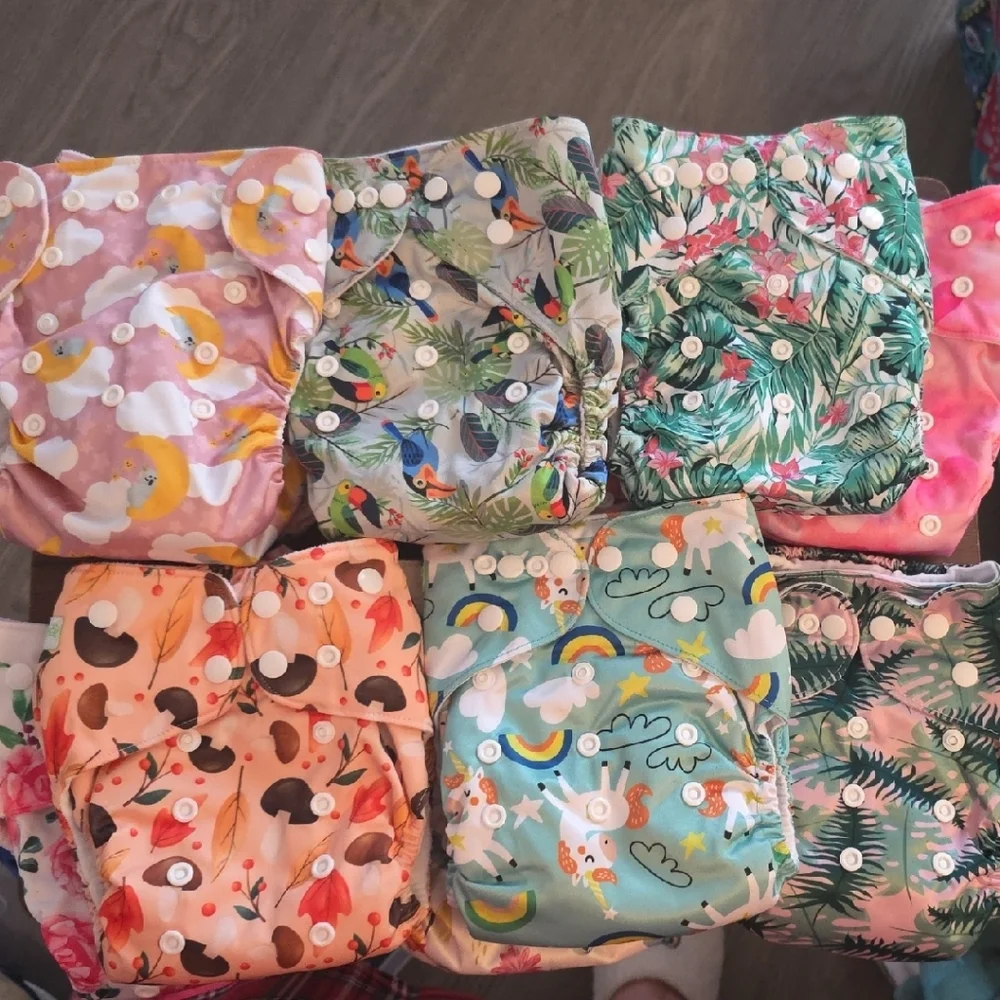 Floral and Animal Print Diaper Covers Set